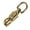 Brass, variant on Jeffers Round Eye Nickel Plated Panic Snap, 3/4" x 3-5/8", Quick Release Hook, Horse Tack Snap for Lead Rope, Cross Ties or Chains, Replacement Hardware, Farm Equipment, Stable Supplies - 1 Pack