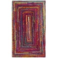 thumbnail image 2 of SAFAVIEH Braided Daphne Geometric Cotton Reversible Area Rug, Red/Multi, 4' x 6', 2 of 11