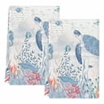 thumbnail image 2 of Sea Turtle Coastal Kitchen Towels Set of 2, Beach Nautical Ocean Coral Seahorse Absorbent Dish Towels for Kitchen, Microfiber Hand Towel, Quick Drying Tea Towel for Cleaning Decorative Dishcloths, 2 of 7