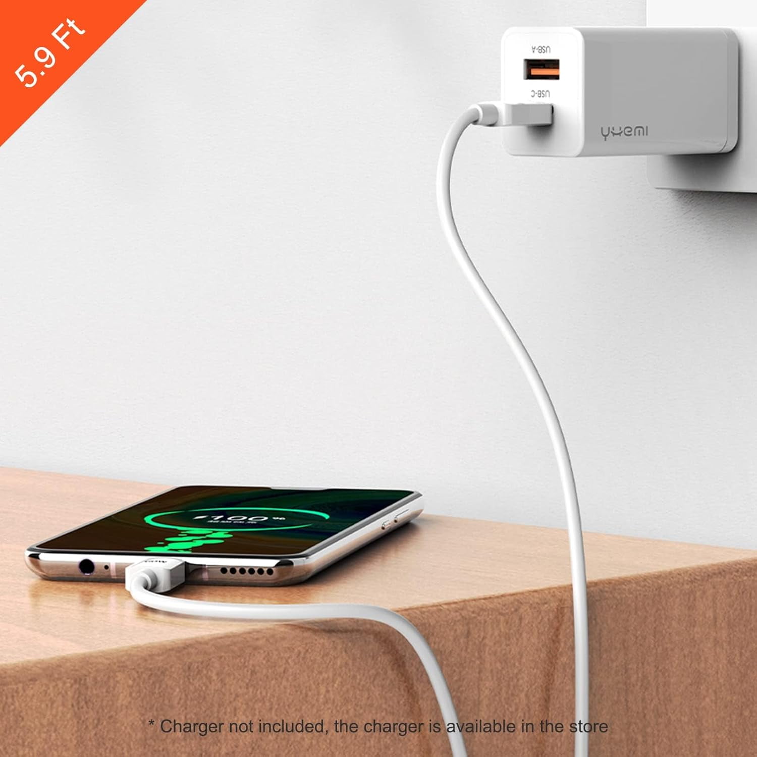 Usb Type C Cable 5A, 5.9ft Usb To Usb C Fast Charging Cable Usb Type C Data Cable Compatible With Samsung Galaxy S21/S10/S9/S8/A51/Ipad Pro 2021/Huawei/Sony