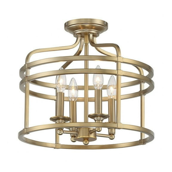4 Light Semi-Flush Mount 14.5 Inches Tall By 16 Inches Wide Minka Lavery 1094-740