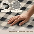 thumbnail image 6 of ODIKA 6'x9' Washable Area Rug Easy Care, Non-Shedding, Primitive Vintage Checker Motif Frame Concentric Ring Folk Border for Queen Size Bedroom Under Bed Master Suite, 6 of 7