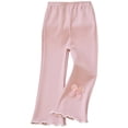 thumbnail image 1 of MIASHUI Pantalon Fille Décontracté à Jambe Évasée Leggings Extensibles Confortables, Rose, 5-6 Ans, 1 of 6