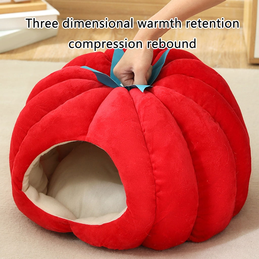 AOOOWER Charm Pumpkins Cats Nest Winter Warmth Cats House Indoor Outdoor Pet Homes
