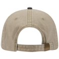 thumbnail image 2 of OTTO 6 Panel Low Profile Garment Washed Pigment Dyed Baseball Cap - Blk/Kha, 2 of 2