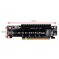 thumbnail image 4 of 2X PCIE4.0 Split Expansion Riser Card PCIE X16 TO M.2 NVME SSD Adapter Card PCIE X16 to X8+X4+X4 Quad VROC .2 NVMe Port, 4 of 8