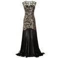 thumbnail image 5 of Elainilye Fashion Women's Formal Dresses Sleeveless V-Neck Sequin Maxi Long Evening Dress Party Prom Dress,Gold, 5 of 5