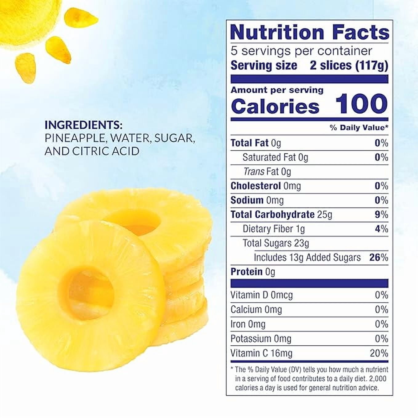 (12 pack) Dole Pineapple Slices in Heavy Syrup, 20 oz Can