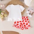 thumbnail image 3 of Infant Toddler Baby Girl 6 12 18 24 Months 2T 3T 4T 2Pcs Outfit Cow Print Short Sleeve T-Shirt and Soft Stretchy Shorts Summer Wear Kaprioy Toddler Girl Clothes, 3 of 7