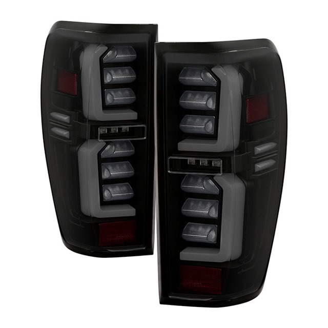 Spyder Automotive Tail Light Assembly 5000316 LED; Smoke Lens; Black Plated Housing; Uses OE Reverse Bulb
