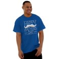 thumbnail image 4 of Happy Father's Day Dad Mustache Men's Big & Tall Crewneck Graphic Tee Brisco Brands 3X, 4 of 5