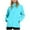Sky Blue, variant on Womens Hiking Windbreaker Jackets Long Sleeve Waterproof Outdoor Raincoat with Hood Light Weight Fall Zipper Jacket Sky Blue, 2XL