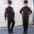 thumbnail image 4 of Disfraz de policía especial para niños, uniforme de actuación para fiestas de Carnaval, Halloween, ejército, 110-160CM, 4 of 4