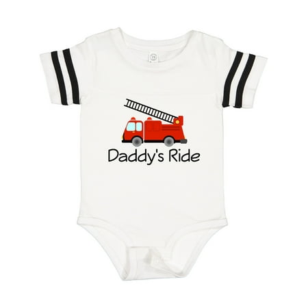 

Inktastic Fire Truck Daddy s Ride Gift Baby Boy or Baby Girl Bodysuit