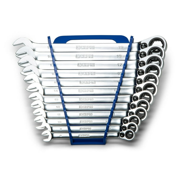 Capri Tools 6Point Reversible Ratcheting Combination Wrench Set, Long