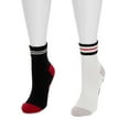 thumbnail image 3 of MUK LUKS Women's Studio Socks - Quarter Crew Cotton Compression 2 Pack, 3 of 3