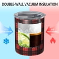 thumbnail image 2 of 12oz Coffee Tumblers Red and Black Christmas Plaid Pattern Stainless Steel Vacuum Insulated Travel Tumbler Coffee Cups Mug with Lid and Straw with Cleaning Brush for Cold & Hot Drinks, 2 of 5