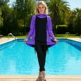 thumbnail image 2 of Maillot de Bain 2 Pcs Fille Maillot de Bain UPF 50+ Maillot Dermoprotecteur à Manches Longues Robe de Bain une Pièce et Pantalon de Bain Maillot de Plage, 2 of 5