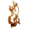 thumbnail image 4 of Ebros Large Rustic Faux Wood Wildlife Scene Howling Wolf Pack Figurine 12.5"H, 4 of 9