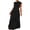 Black#1, variant on pstuiky Summer Dresses for Women, Solid Color Plus Size Dresses Pleated Midi Dress Dressy Sleeveless Crew Neck Cocktail Dresses for Women Holiday Gifts Army Green L