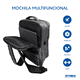 thumbnail image 2 of Mochila Impermeable Para Laptop con Puerto USB Para Viaje Color Gris STYRKA, 2 of 3