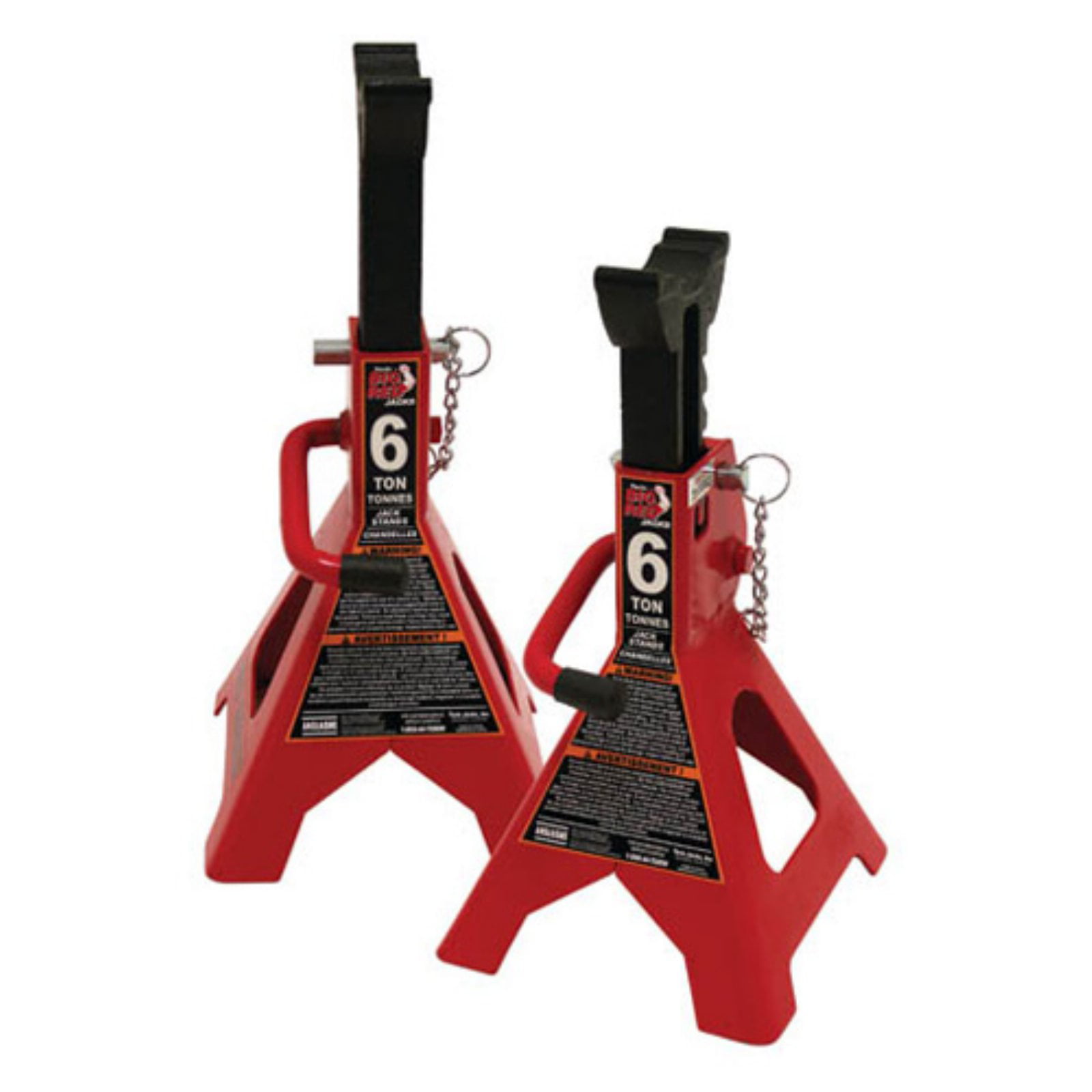 Black Capacity Torin AT46002AB Steel Jack Stands: Double Locking 6 Ton 1 Pair 12,000 lb 