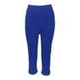 thumbnail image 4 of DuoJiaJ Casual Cropped Trousers Fashionable Solid Color Button Front Ankle Pants For Everyday Wear Comfortable And Stylish Women's Cropped Pants Blue S, 4 of 5