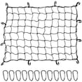 thumbnail image 1 of Cargo Net for Pickup Truck Beds, Bungee Net Mesh Holds Small & Large Loads Tighter, Rooftop Cargo Rack with 12 Pcs Carabiners for Rooftop Cargo Carrier, ATV, UTV, Cargo Hitch(Black), 1 of 7
