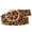 Oval Buckle gold, variant on Women Belt Faux Fur Belt Leopard Print with Statement Gold Buckle Chic Style