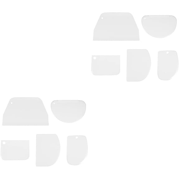 Icing Smoother 10 Pcs Dough Scraper Plastic Cake Scraper Plastic Cake Cream Scrape Bowl Scraper Safe Plastic Dough Cutter Cake Decorating Comb Scraper Tool Kitchen Bread Dough Cutter