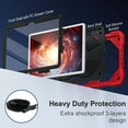 thumbnail image 2 of Dteck for Galaxy Tab A9 Plus Case 11 Inch, Rugged Case for Samsung Galaxy A9+ Tablet Case with Screen Protector 360 Rotating Stand Shoulder Strap Pen Holder, 2023 Model(SM-X210/X216/218),Red Black, 2 of 8