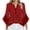 Red1, variant on LIaqionyy Women's Tops 3/4 Sleeve Ruffle Dressy Casual Fashion Cute V Neck Business Tees Blouses Ladies Summer Trendy Shirt