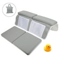 thumbnail image 1 of FTCBJJA Juego de Colchoneta para Reposabrazos y Rodilla para Baño de Bebé, 4 Bolsillos Organizadores de Juguetes Incorporados, Tapete de Rodilla de Baño Antideslizante Indoloro de 1,5" de Grosor para Bañar a Bebé O Mascota (Gris Oscuro), 1 of 7