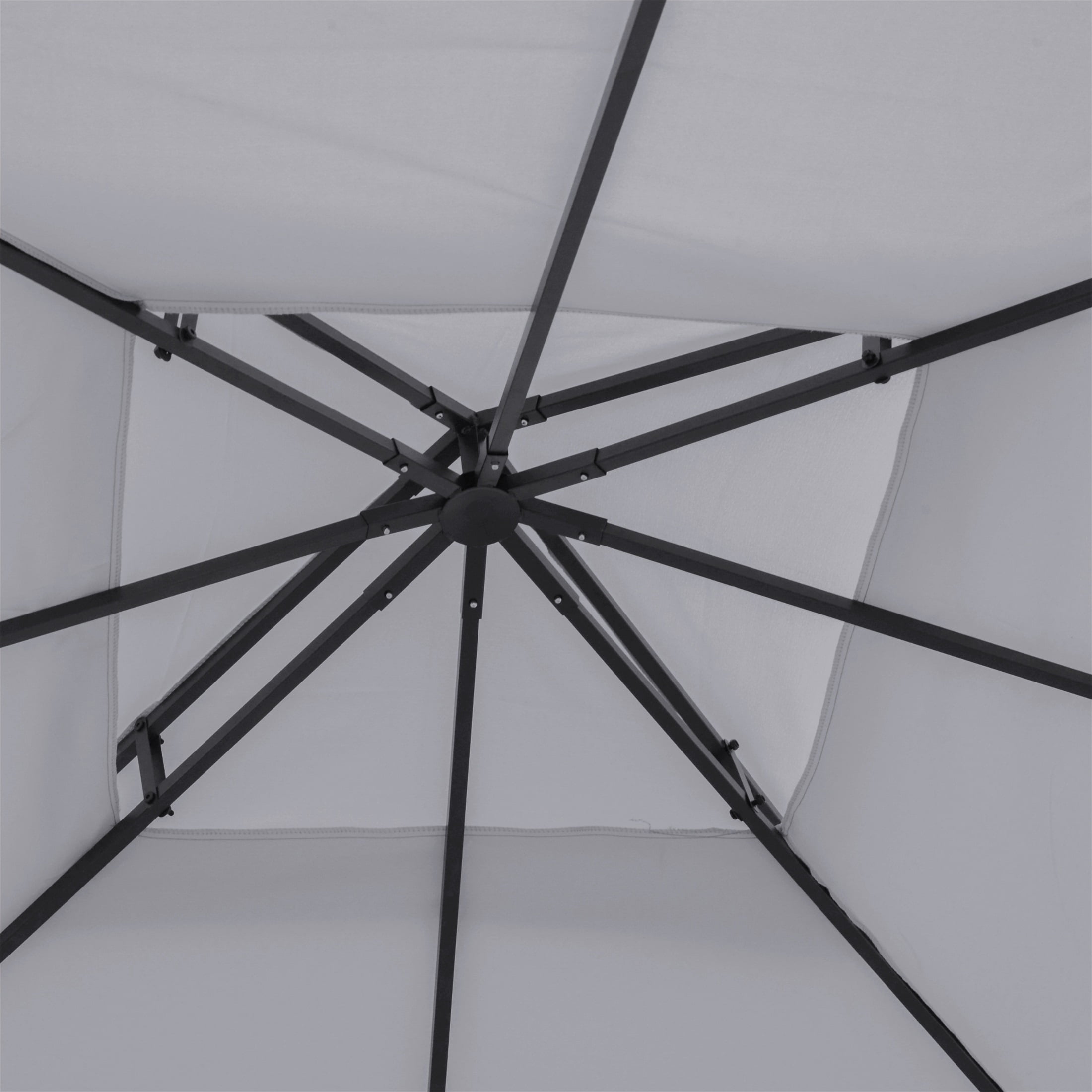 AuraLane 9.8' x 9.8' Gazebo Replacement Canopy,2-Tier Top UV Cover for 9.84' x 9.84' Outdoor Gazebo Models,Light Gray (Top Only)