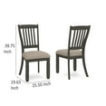 thumbnail image 3 of Trekk Dining Side Chair Set of 2, Slat Back Tapered Legs, Black Wood, 3 of 5