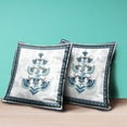 thumbnail image 4 of Amrita Sen Mughal Buta Throw Pillow in Off-White Blue Black 20x20, 4 of 5