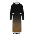 thumbnail image 3 of Tnhcen Plus Size Flannel Bathrobe with Hood & Pockets - Warm Flannel Robe for Men, Machine Washable Heated Bathrobe, Cozy Long Sleeve Flannel Pajama Robe, Winter Home Wear, S-2XL, 3 of 4