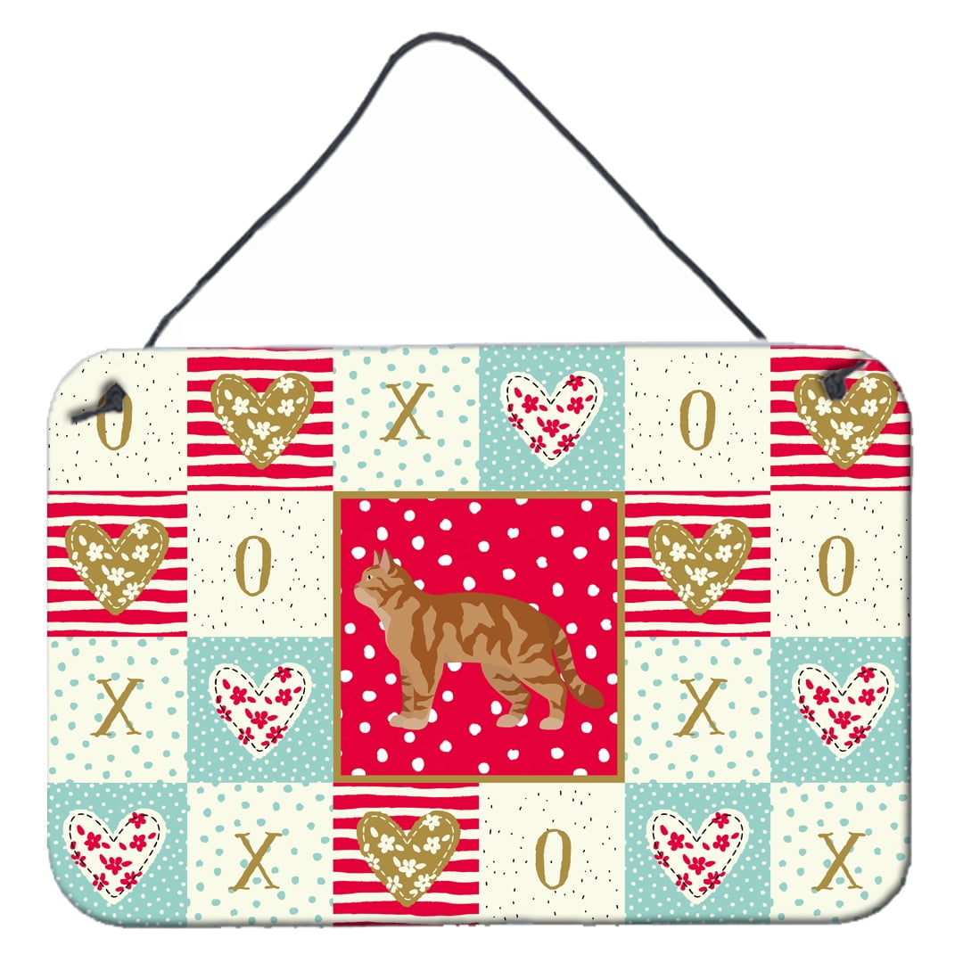 LOVE RAT（RED Ver.） Carolines Treasures CK5456DS812 Black Rat Love Wall or Door