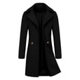 thumbnail image 4 of Ahabrexf Check Hooded Jacket, Women's Wool Blend Stand Collar Pocket Breasted Peacoat Winter Coat, 4 of 8