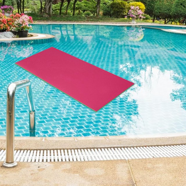 Colchoneta flotante de agua Sharpla Almohadilla flotante verde y rosa para adultos