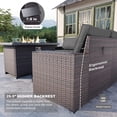 thumbnail image 2 of Gotland 10PCS Outdoor PE Rattan Wicker Patio Furniture Set with 43" Fire Pit Table & Swivel Rocking Chairs Set,Gray, 2 of 7