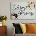 thumbnail image 2 of Stupell Industries Harvest Blessings Phrase Pink Peony Floral Arrangements Botanical & Floral Painting Gallery Wrapped Canvas Art Print Wall Art, 36 x 48, 2 of 6