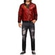 thumbnail image 2 of Chaqueta de lentejuelas INSPIRE CHIC para hombres, con mangas largas, cierre de cremallera y capucha de lentejuelas reversibles brillantes M Rojo, 2 of 5