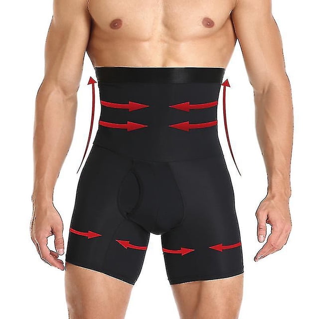 Pantalones Cortos Abdominales para Hombres Body Shaper Compresión Entrenador de Cintura Alta Abdominal Abdominal Slim Body Shaper Boxer Ropa Interior-Black-XL Bolígrafo Bolígrafo Bolígrafo de papelería