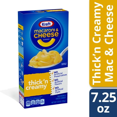 - (3 Pack) Kraft Premium Thick 'n Creamy Macaroni & Cheese Dinner, 7.25 oz Box