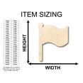 thumbnail image 2 of Unfinished Wood Flag Shape - Craft - up to 46" DIY 14" / 1/2", 2 of 3