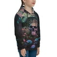 thumbnail image 3 of Fotbe Forest Mushroom Skull Pattern Youth Pullover Hooded Sweatshirt, Boys Hoodie, Kangaroo Pocket Hoodie for Kids Girls -Medium, 3 of 6