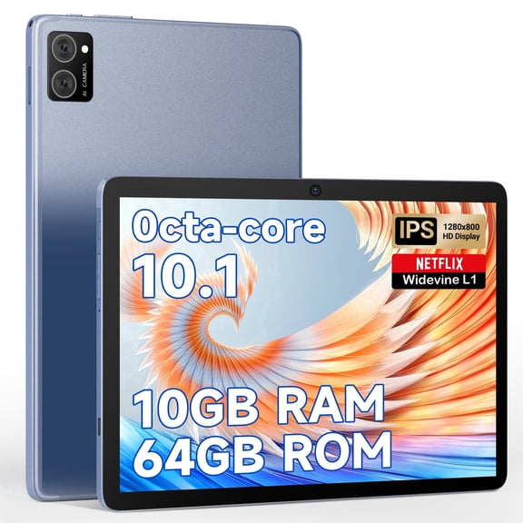 Digiland 10.1 Inch Octa-Core Processor Tablets for adult ,10GB RAM 64GB ROM 1TB Expand,6000mAh Battery,Wi-Fi,BT 5.0,Dual Camera,GMS,Gray