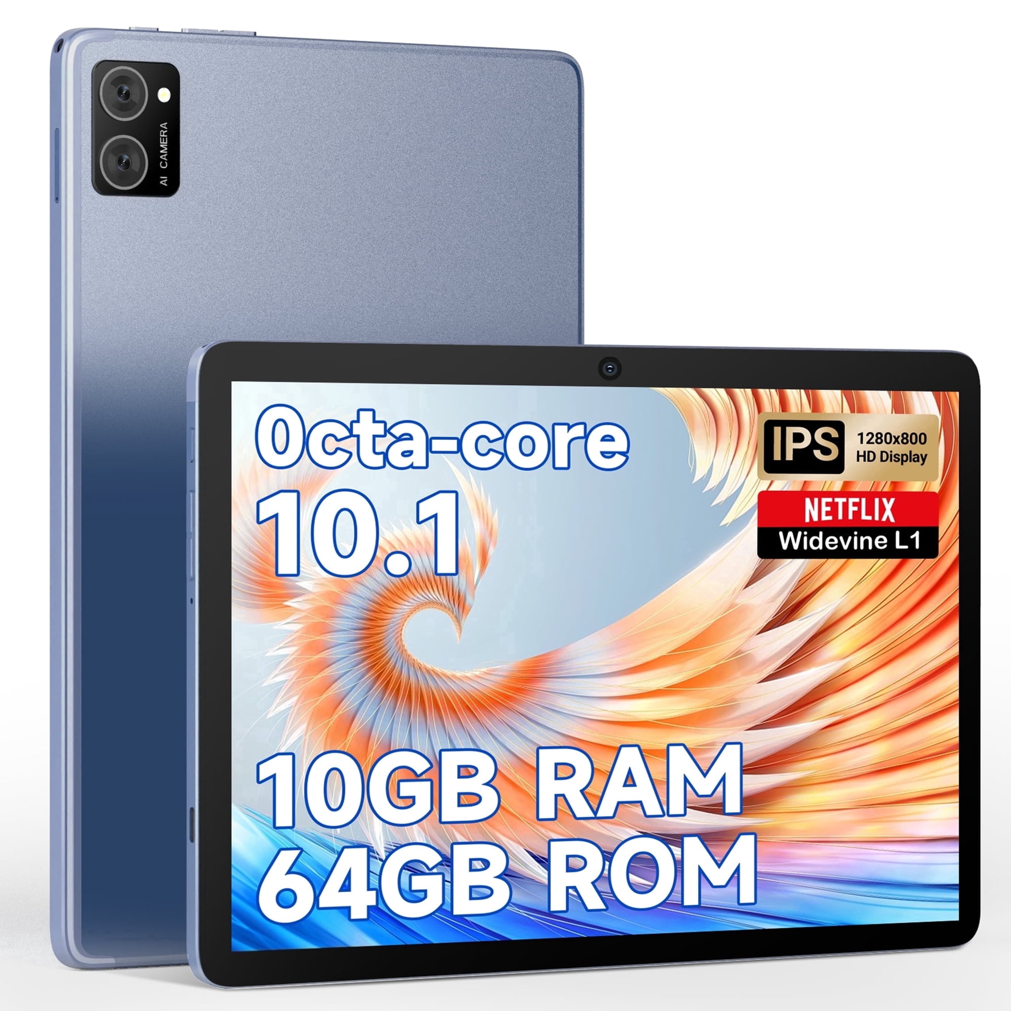 Digiland 10.1 Inch Octa-Core Processor Tablets for adult ,10GB RAM 64GB ROM 1TB Expand,6000mAh Battery,Wi-Fi,BT 5.0,Dual Camera,GMS,Gray