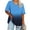 Blue, variant on Uaswgudfs Women's Plus Size T Shirts Oversized Tees Spring/Summer Half Sleeve V Neck Tunic Tops Casual Loose Blouse 2025